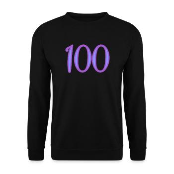 100 - Unisex Sweatshirt - black - Front - Alina (178cm) & Michal (187cm)