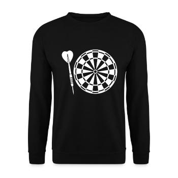 Dart playerDarter Dart Darten - Unisex Pullover - Schwarz - Vorne - Alina (178cm) & Michal (187cm)
