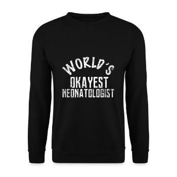 Einfühlsamer Neonatologe Frühchen - Unisex Pullover - Schwarz - Vorne - Alina (178cm) & Michal (187cm)