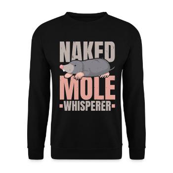 Nackter Maulwurf Flüsterer Wildtier Tier Maulwurf - Unisex Pullover - Schwarz - Vorne - Alina (178cm) & Michal (187cm)