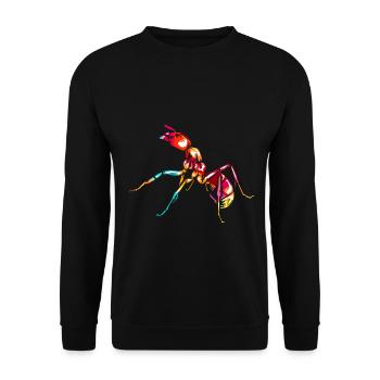 Fleißige Ameise Insektenkolonie - Unisex Pullover - Schwarz - Vorne - Alina (178cm) & Michal (187cm)