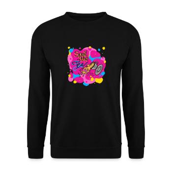 Spoil the Tea - Calypso Blous - Unisex Pullover - Schwarz - Vorne - Alina (178cm) & Michal (187cm)