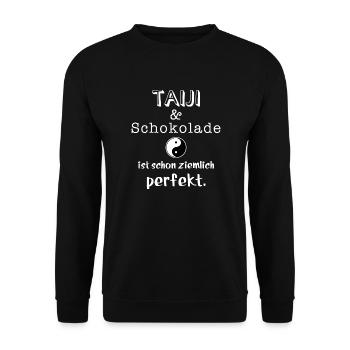 taiji und schokolade - Unisex Pullover - Schwarz - Vorne - Alina (178cm) & Michal (187cm)