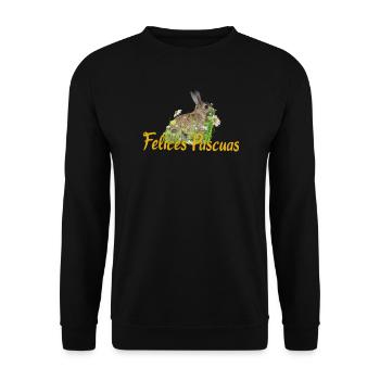 felices pascuas Frohe Ostern - Unisex Pullover - Schwarz - Vorne - Alina (178cm) & Michal (187cm)