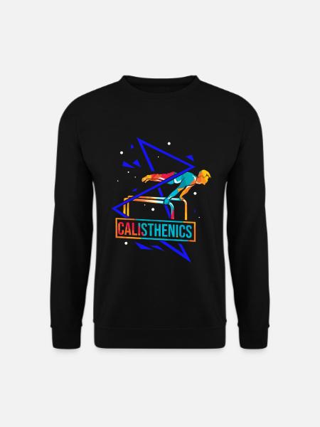 Dynamischer Calisthenics Streetworkout - Unisex Pullover - Schwarz