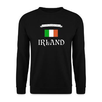 Irland - Unisex Pullover - Schwarz - Vorne - Alina (178cm) & Michal (187cm)