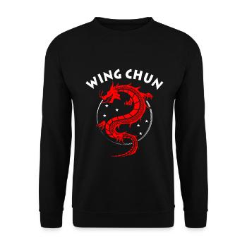 Wing Chun - Unisex Pullover - Schwarz - Vorne - Alina (178cm) & Michal (187cm)