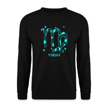 Jungfrau Sternzeichen - Unisex Pullover - Schwarz - Vorne - Alina (178cm) & Michal (187cm)