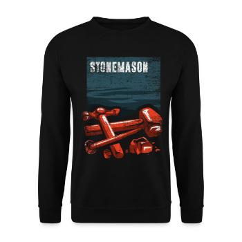 Präziser Steinmetz Natursteinarbeit - Unisex Pullover - Schwarz - Vorne - Alina (178cm) & Michal (187cm)
