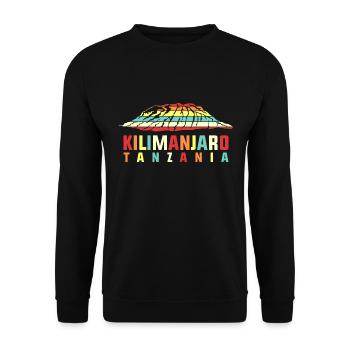 Kilimanjaro Wanderung Tansania Berg Wandern - Unisex Pullover - Schwarz - Vorne - Alina (178cm) & Michal (187cm)