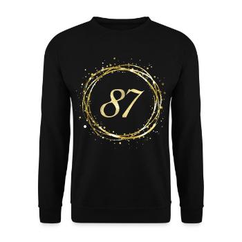 87 - Unisex Pullover - Schwarz - Vorne - Alina (178cm) & Michal (187cm)