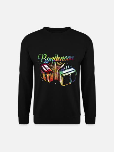Kraftvoller Bandoneon Tangoklang - Unisex Pullover - Schwarz
