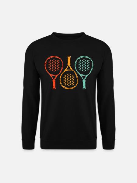 Padelschläger Zeichnung Padelspieler Padel - Unisex Pullover - Schwarz