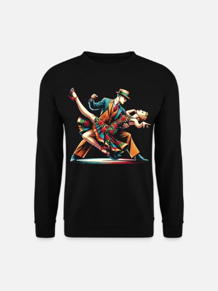 Lindy Hop Tänzer Swinging Dancing Swing Dance - Unisex Pullover - Schwarz