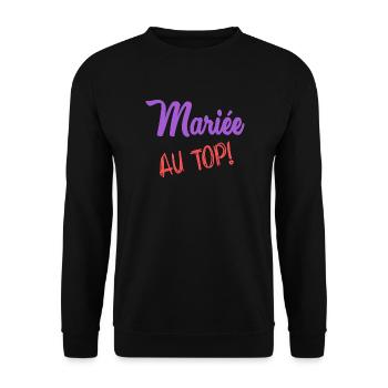 HOCHZEIT - Unisex Pullover - Schwarz - Vorne - Alina (178cm) & Michal (187cm)