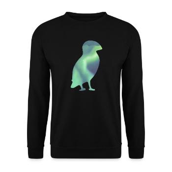 Puffin Island Papageitaucher Iceland Aurora - Unisex Pullover - Schwarz - Vorne - Alina (178cm) & Michal (187cm)