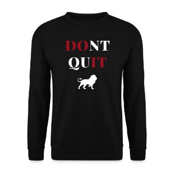 dont quit lion heart - Unisex Pullover - Schwarz - Vorne - Alina (178cm) & Michal (187cm)