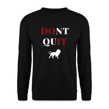 don't quit lion heart - Unisex Sweatshirt - black - Front - Alina (178cm) & Michal (187cm)