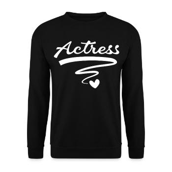 Darstellerin Schauspielerin - Unisex Pullover - Schwarz - Vorne - Alina (178cm) & Michal (187cm)