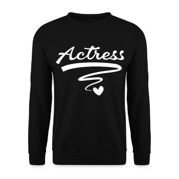 Darstellerin Schauspielerin - Unisex Pullover - Schwarz - Vorne - Alina (178cm) & Michal (187cm)