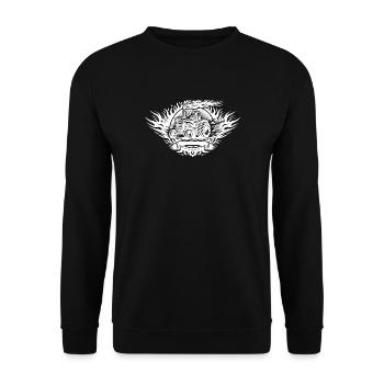 Tractor Pulling Logo - Unisex Sweatshirt - black - Front - Alina (178cm) & Michal (187cm)
