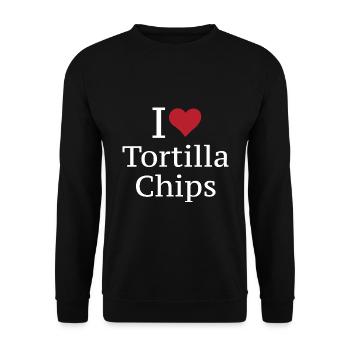 Knuspriger Tortilla Salsaparty - Unisex Pullover - Schwarz - Vorne - Alina (178cm) & Michal (187cm)