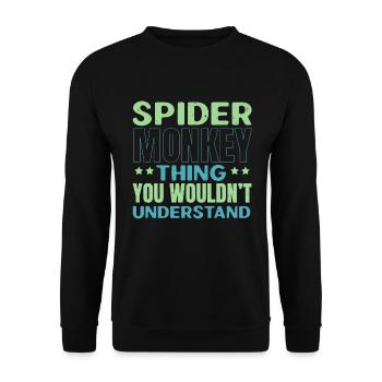 Spinnenliebhaber Spinnenflüsterer Arachnid Tarantu - Unisex Pullover - Schwarz - Vorne - Alina (178cm) & Michal (187cm)