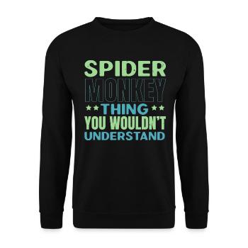 Spinnenliebhaber Spinnenflüsterer Arachnid Tarantu - Unisex Pullover - Schwarz - Vorne - Alina (178cm) & Michal (187cm)