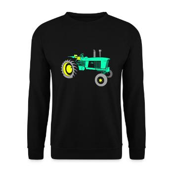 Traktor Trecker - Unisex Pullover - Schwarz - Vorne - Alina (178cm) & Michal (187cm)