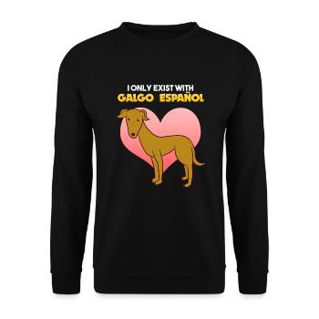 Galgo Español - Unisex Pullover - Schwarz - Vorne - Alina (178cm) & Michal (187cm)