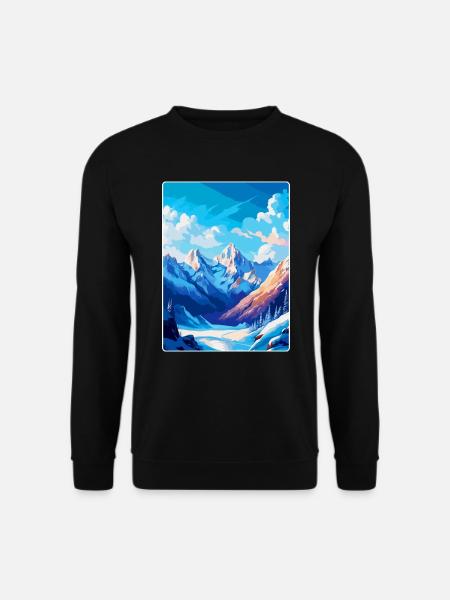 Zugspitze Deutschland Vintage Reiseplakat Souvenir - Unisex Pullover - Schwarz