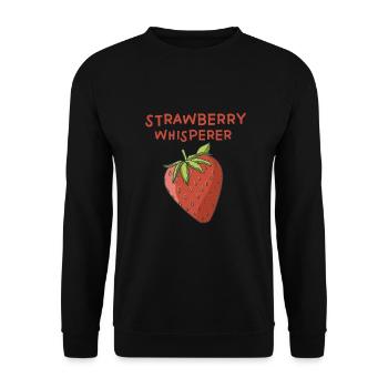 Erdbeeren Flüsterer - Unisex Pullover - Schwarz - Vorne - Alina (178cm) & Michal (187cm)
