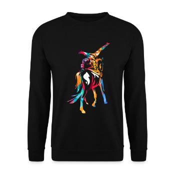 Grazile Voltigiererin Akrobatik - Unisex Pullover - Schwarz - Vorne - Alina (178cm) & Michal (187cm)