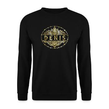 Denis - Unisex Pullover - Schwarz - Vorne - Alina (178cm) & Michal (187cm)