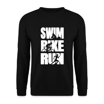 Triathlon Triathlet - Unisex Pullover - Schwarz - Vorne - Alina (178cm) & Michal (187cm)