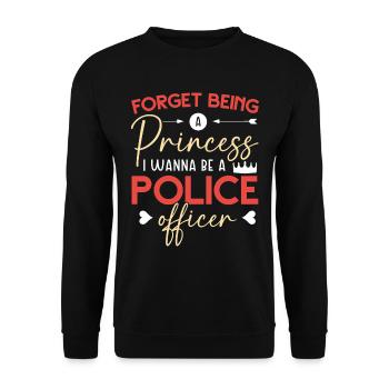 Die stärksten Frauen Und machten sie zu Polizistin - Unisex Pullover - Schwarz - Vorne - Alina (178cm) & Michal (187cm)