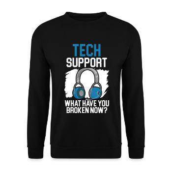 Wenn alles andere fehlschlägt Reboot Tech Support - Unisex Pullover - Schwarz - Vorne - Alina (178cm) & Michal (187cm)