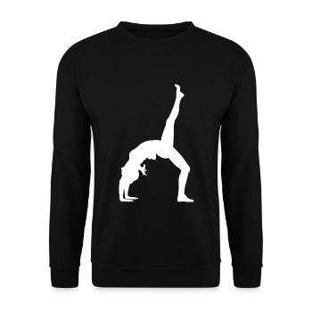 Gymnastik Tänzerin - Unisex Pullover - Schwarz - Vorne - Alina (178cm) & Michal (187cm)