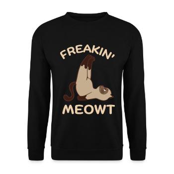 Freakin Meowt - Unisex Pullover - Schwarz - Vorne - Alina (178cm) & Michal (187cm)