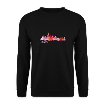 Seattle - Unisex Pullover - Schwarz - Vorne - Alina (178cm) & Michal (187cm)
