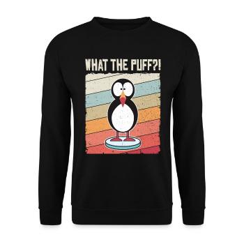 Puffin Papageitaucher Papageientaucher Vintage - Unisex Pullover - Schwarz - Vorne - Alina (178cm) & Michal (187cm)