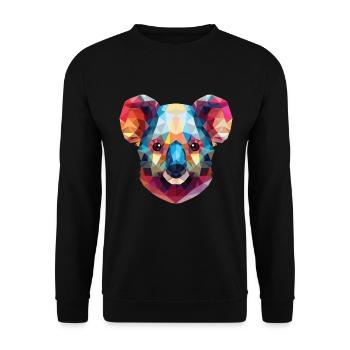 Koala buntes Aquarell Tier Haustier Illustration - Unisex Pullover - Schwarz - Vorne - Alina (178cm) & Michal (187cm)