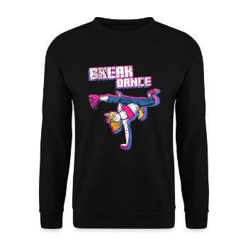 Breakdancing Unicorn Breakdance Breakdancerin - Unisex Pullover - Schwarz - Vorne - Alina (178cm) & Michal (187cm)