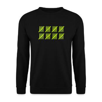 Strichliste 40 Jahre alt - Unisex Pullover - Schwarz - Vorne - Alina (178cm) & Michal (187cm)