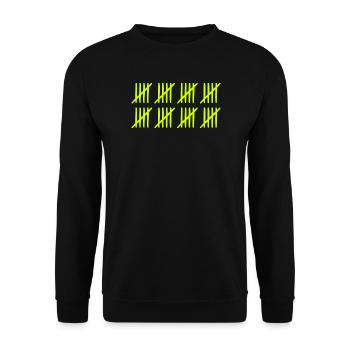 Strichliste 40 Jahre alt - Unisex Pullover - Schwarz - Vorne - Alina (178cm) & Michal (187cm)