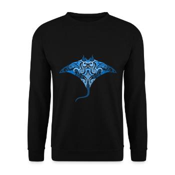 Flinker Stachelrochen Schnorchler - Unisex Pullover - Schwarz - Vorne - Alina (178cm) & Michal (187cm)