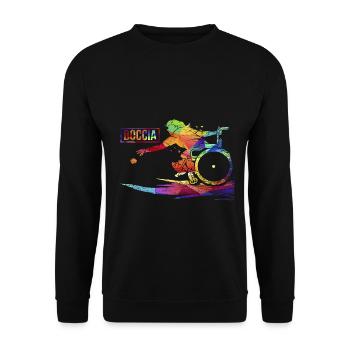 Zielsichere Boccia Präzisionswurf - Unisex Pullover - Schwarz - Vorne - Alina (178cm) & Michal (187cm)