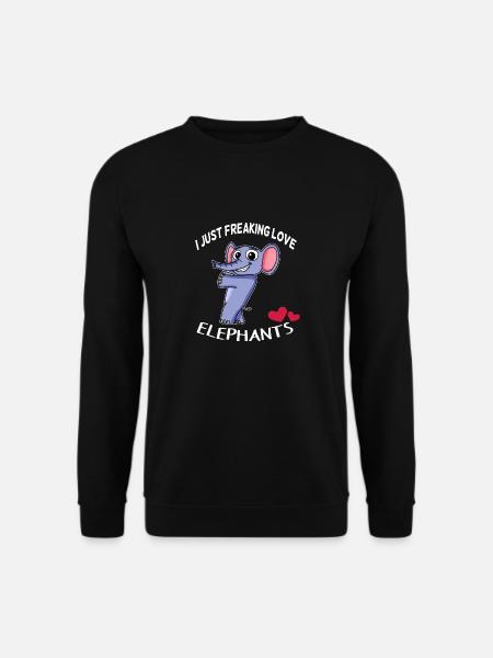 J'aime les éléphants - Sweat-shirt Unisexe - noir