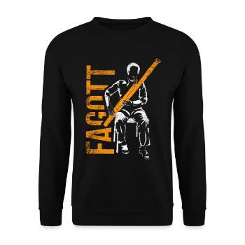 Brillantes Fagott Barockorchester - Unisex Pullover - Schwarz - Vorne - Alina (178cm) & Michal (187cm)