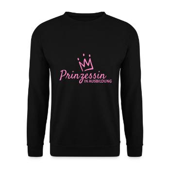Prinzessin - Unisex Pullover - Schwarz - Vorne - Alina (178cm) & Michal (187cm)
